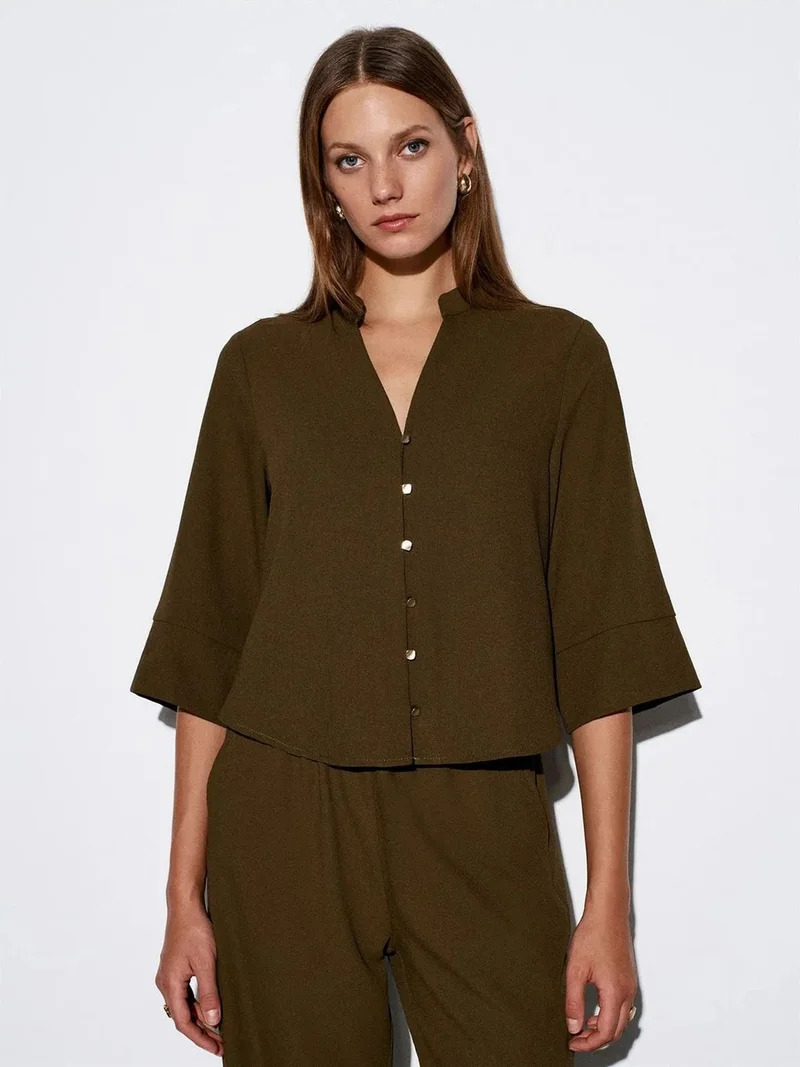 ديلفين DILVIN Women’s Polyester Crepe Blouse