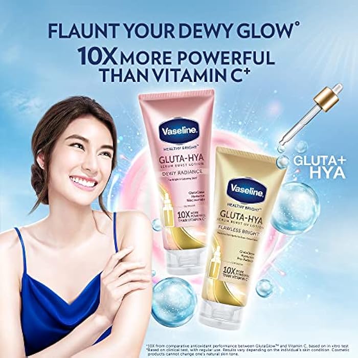 Vaseline Gluta-Hya Serum Burst Lotion Flawless Bright 330ml - Image 2