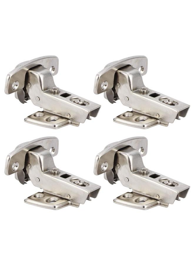 Thoraya 4Sets Hinges for Cabinet Kitchen W/Damping Buffer Door Bisagra Cold Rolled Steel HardwareBent Arm 11.3 x 7.2 x 3.6cm  - Image 3