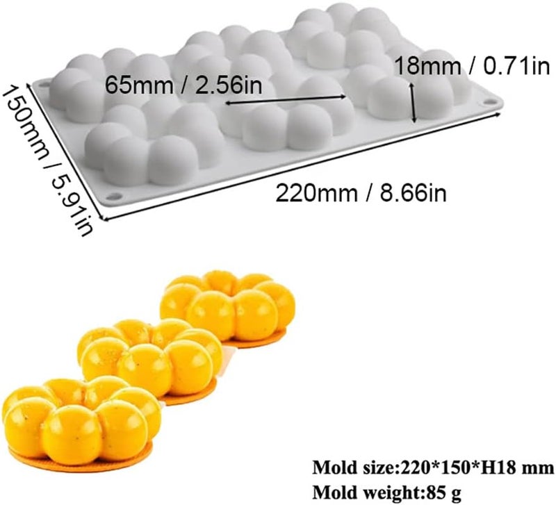 OUGETHER Silicone Donut Pan for Baking, Non-Stick DIY Mousse Donut Making Mold, Chocolate Cupcake Decorating Supplies Tools (6-Cavity-Small) - Image 3