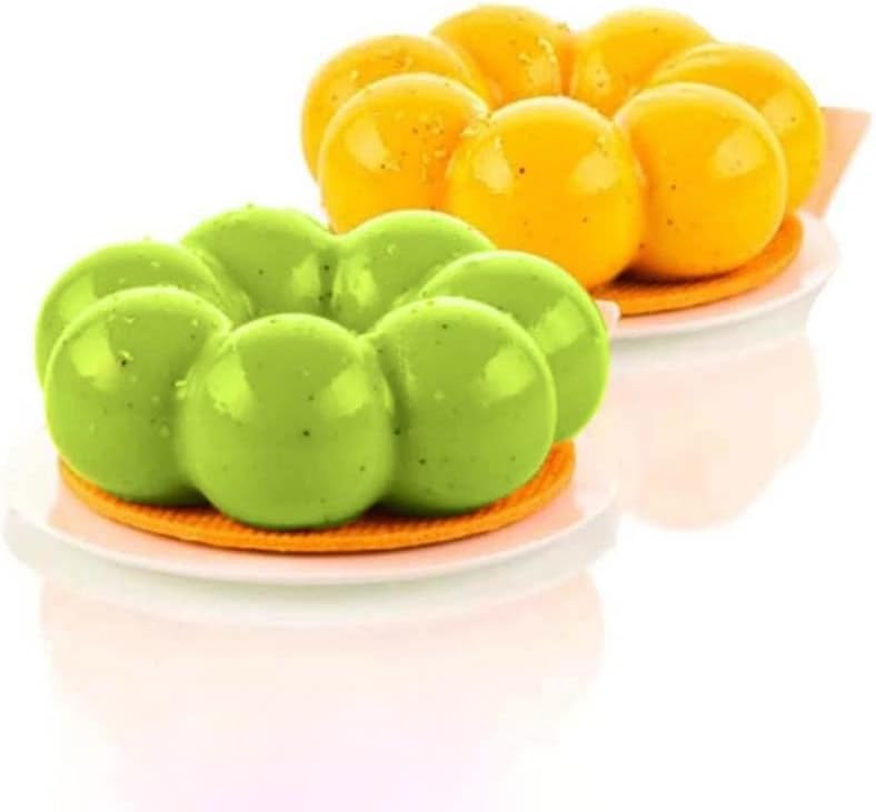 OUGETHER Silicone Donut Pan for Baking, Non-Stick DIY Mousse Donut Making Mold, Chocolate Cupcake Decorating Supplies Tools (6-Cavity-Small) - Image 4