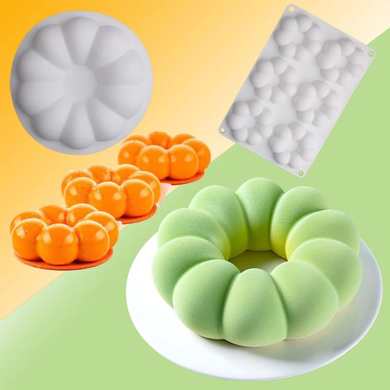 OUGETHER Silicone Donut Pan for Baking, Non-Stick DIY Mousse Donut Making Mold, Chocolate Cupcake Decorating Supplies Tools (6-Cavity-Small) - Image 5