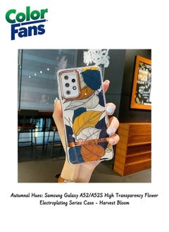 Autumnal Hues: Samsung Galaxy A52/A52S High Transparency Flower Electroplating Series Case - Harvest Bloom