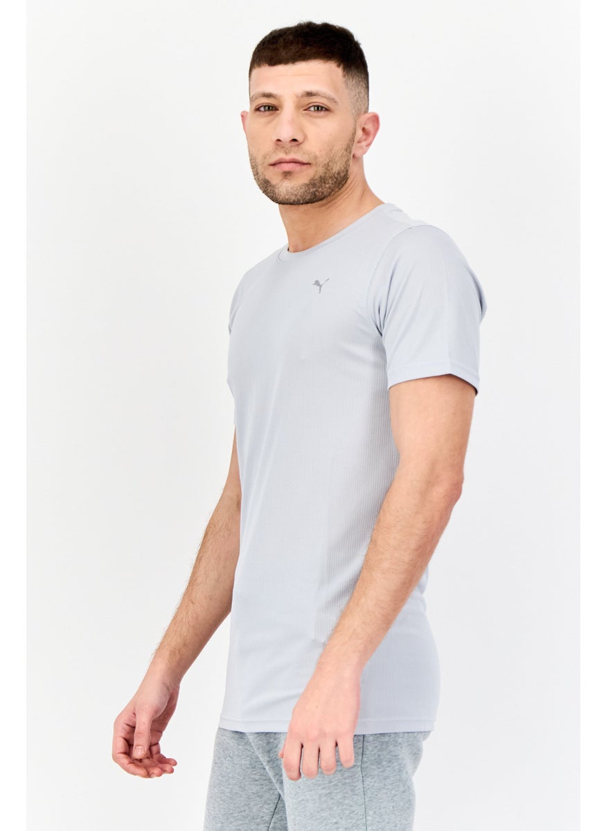 PUMA Men Sportswear Fit Short Sleeve Training T-Shirt, Grey  - Image 3