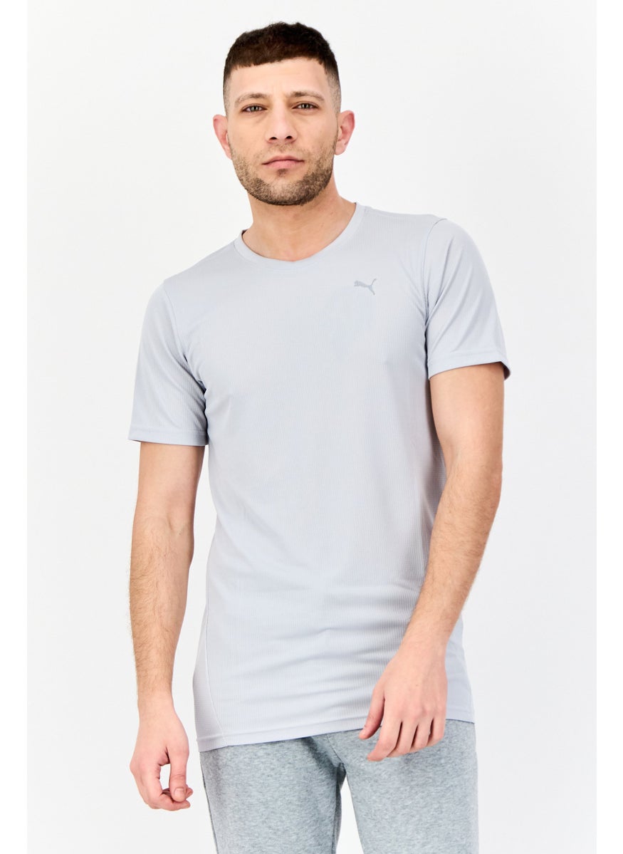 PUMA Men Sportswear Fit Short Sleeve Training T-Shirt, Grey  - Image 1
