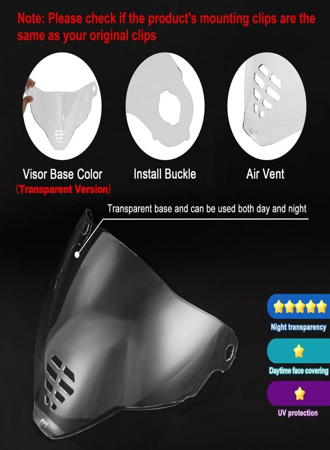 PSLER IC-06 visor- Icon Airflite Face Shield Motorcycle Helmet Visor Accessories Replacement for Icon Airflite IC-06,Clear - Image 3