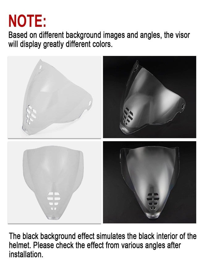 PSLER IC-06 visor- Icon Airflite Face Shield Motorcycle Helmet Visor Accessories Replacement for Icon Airflite IC-06,Clear - Image 2