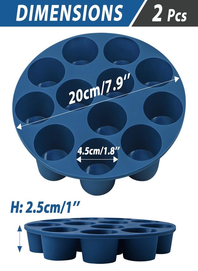 Webake Silicone Air Fryer Muffin Pan for Baking Nonstick 1.8 Inch Mini Muffin Tin, 12-Cavity, BPA Free Egg Bite Mold, Set of 2 - Image 3