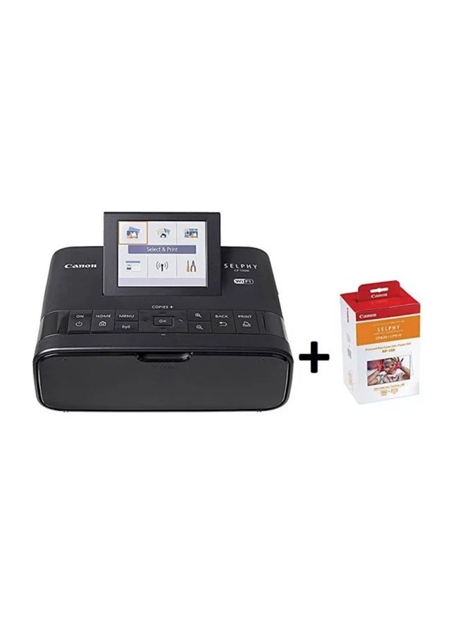 Canon SELPHY CP1300 BUNDLE with 108 Sheets And Ink Set Black - Image 1