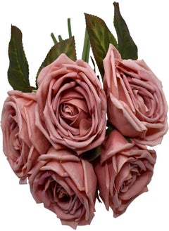 Artificial Plants Rose Flowers 5/Heads Bridal Wedding Party Decor Bouquet Real Touch Artificial Flower Bunch - pzsku/Z2C36F11BE093F6933C9FZ/45/_/1716819214/bb0e29d5-7f81-4fc1-ab73-4ea6436a2177