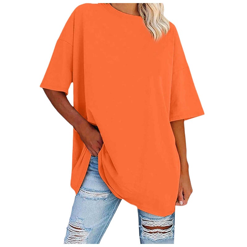 Export Women'S Clothing 2025 Wish Round Neck Loose Short-Sleeved T-Shirt - Image 1