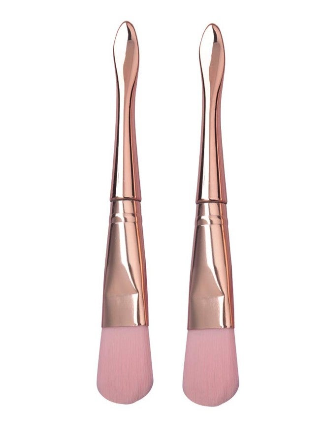 esowemsn 2PCS Rose Gold Face Mask Brush Applicator Soft Fiber Facial Mud Mask Applicator Brush Best for Facials Mud Clay Mask DIY Modeling Mask Body Lotion and BB CC Cream - Image 1