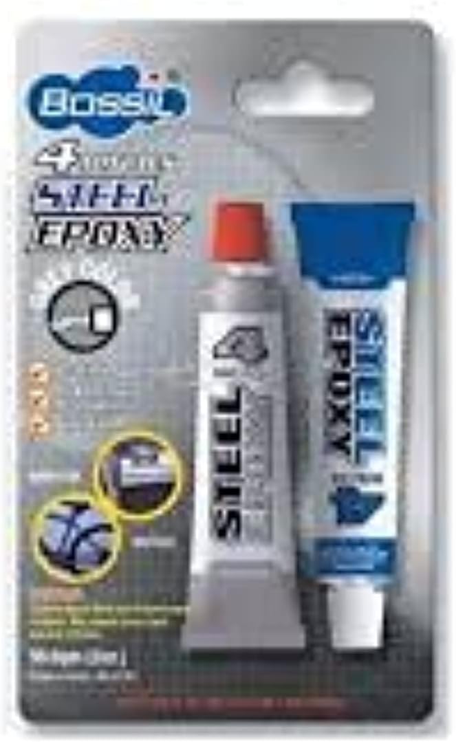 Bossil 4 Minutes Steel Epoxy - Quick-Setting Adhesive for Metal, Wood, and More - Image 3