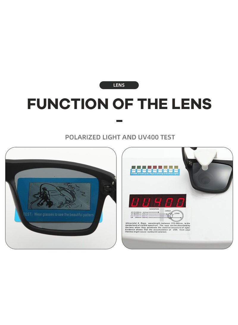 QUISVIKER Polarized Sunglasses Men's Cycling Glasses Riding Glasses Running Glasses Mountaineering Glasses Driving Glasses Fishing Glasses UV400 Goggles - Image 5