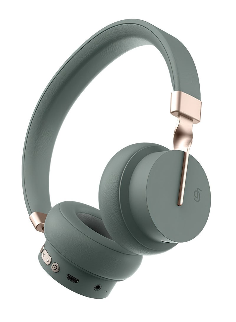 fingertime P3 Wireless Bluetooth 5.0 Headphones, HD Stereo Sound Over Ear Headphones with Built-In Microphones, Deep Bass, 60 Hours Playtime, Fast Charge Foldable Headphones for PC/Home (Grey) - Image 1