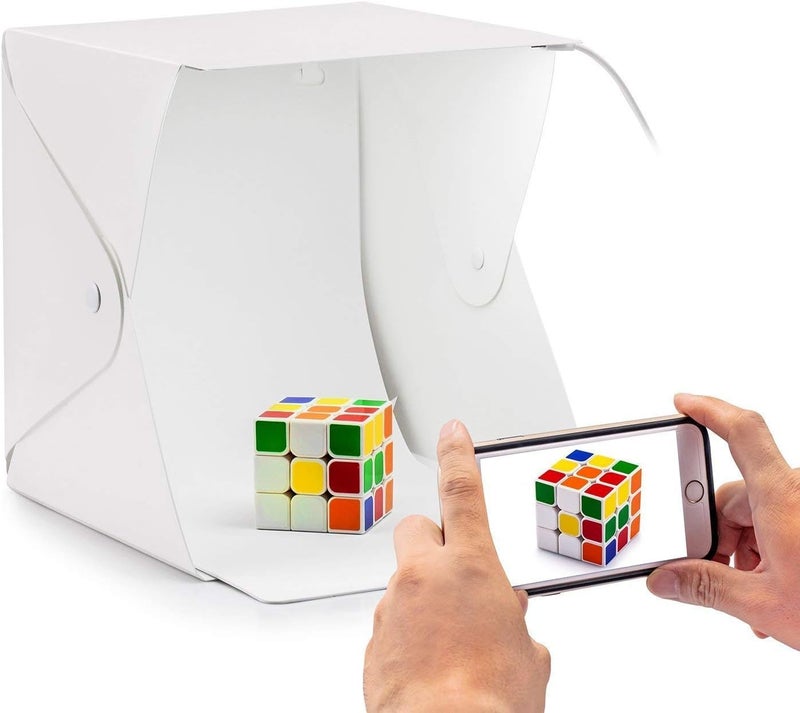 HIFFIN ® Foldable Lightbox 23 cm Portable Light Room Photo Studio Photography Backdrop Mini Cube Box Lighting Tent Kit 22.6 x 23 x 24cm - Image 1