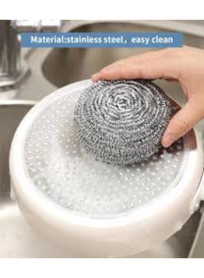 Stainless Steel Kitchen Cleaning Sponges Scouring Pad Steel Wool Scrubbers - Image 4