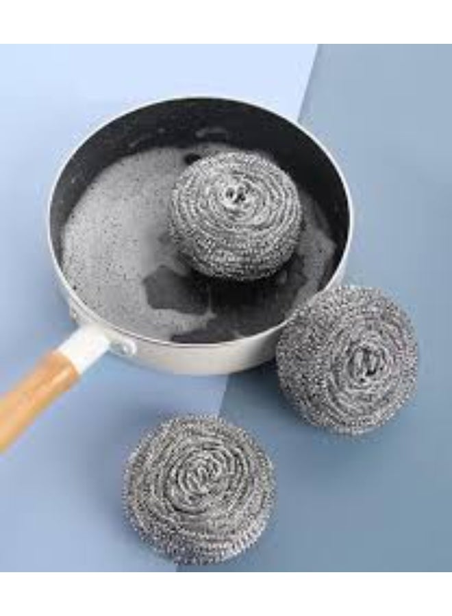 Stainless Steel Kitchen Cleaning Sponges Scouring Pad Steel Wool Scrubbers - Image 1