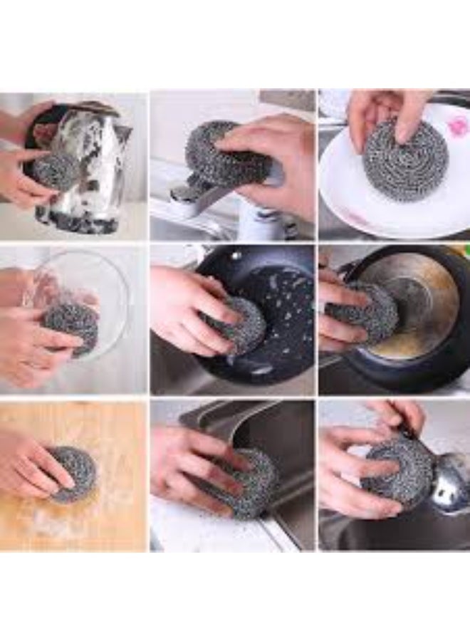 Stainless Steel Kitchen Cleaning Sponges Scouring Pad Steel Wool Scrubbers - Image 3