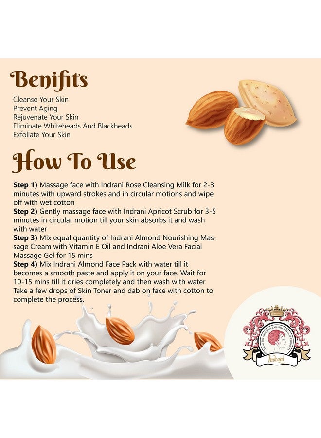 إندراني كوزميتكس مجموعة العناية بالوجه باللوز من إندراني 60 جرام - Image 5
