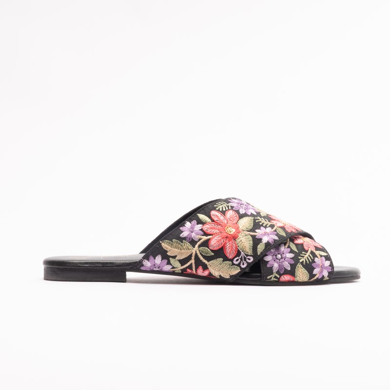 Crystalicious Rose Lace Women Flat Handmade Eco-Friendly Elegance with Embroidery All-Day Comfort - Image 4