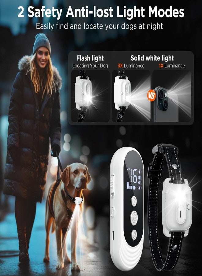 CIUZL Dog Shock Collar, 3300ft Dog Training Collar with Remote, IPX7 Waterproof Rechargeable Sleek Modern Shock Collar for Small, Medium, Large Dogs with Beep, Vibration, Safety Shock, Light Mode, 8-120 lbs - Image 4