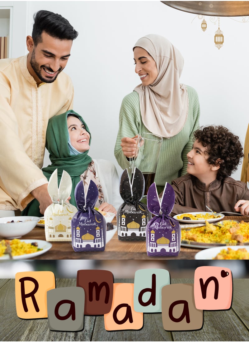 شركة ذي بي زي 50 حقيبة هدايا للاحتفال بالعيد - حقيبة هدايا رمضان - أكياس هدايا عيد مبارك - حقيبة هدايا رمضان - حقائب حفلات العيد - أكياس الحلوى - أكياس بلاستيكية قابلة لإعادة الاستخدام لتزيين حفلات رمضان  - Image 4