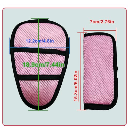 Anglepingping Universal 5 Point Harness Seat Belt for High ChairAdjustable Seatbelt Crotch Cushion Shoulder PadsHarness Strap Belt KitHarness Belt with Shoulder Strap and Crotch Harness PadsPink - Image 3