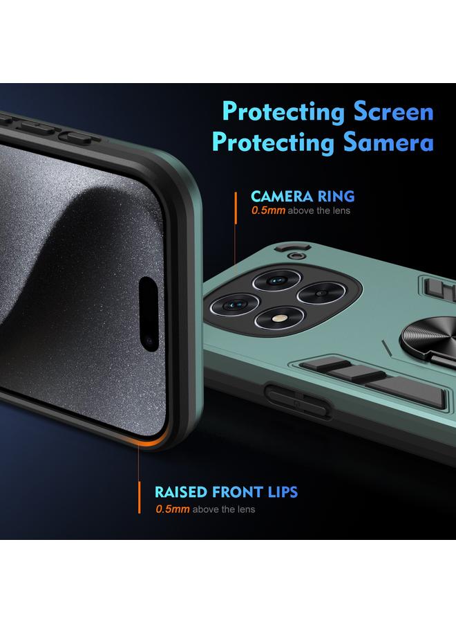 S-TOP Case For Redmi Note 14 Pro 5G Shockproof Metal Ring Holder Phone Case - Image 3