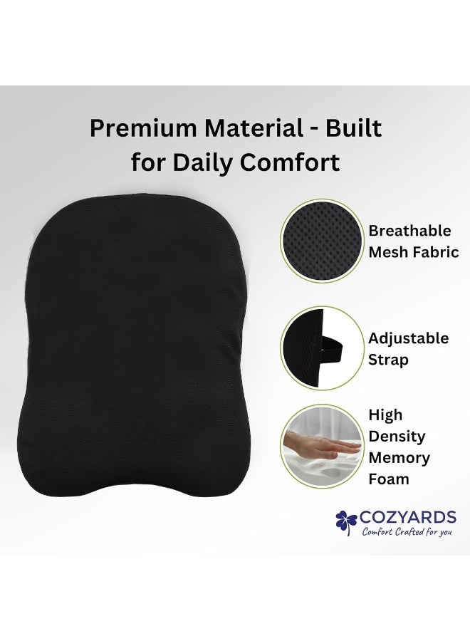 3 اكس ار وسادة رقبة مريحة للسيارة 3XR (موديل 3808) - وسادة من إسفنج الذاكرة عالي الكثافة مع دعم ثلاثي النقاط لتخفيف آلام الرأس والرقبة والكتف أثناء الرحلات الطويلة - Image 5