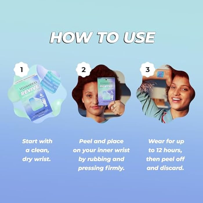 Vitamasques Recovery Patch, Reviveme Wellness Hydrogel Patch (3-Pack) - Revive Vitamin Patches with DHM, Green Tea, Guarana, & Vitamin B1 - Korean Skin Care Energy Patches for Adults - Image 4