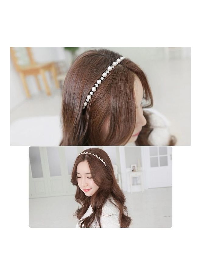 BGM Pearl Crystal Hair Band Black - Image 4