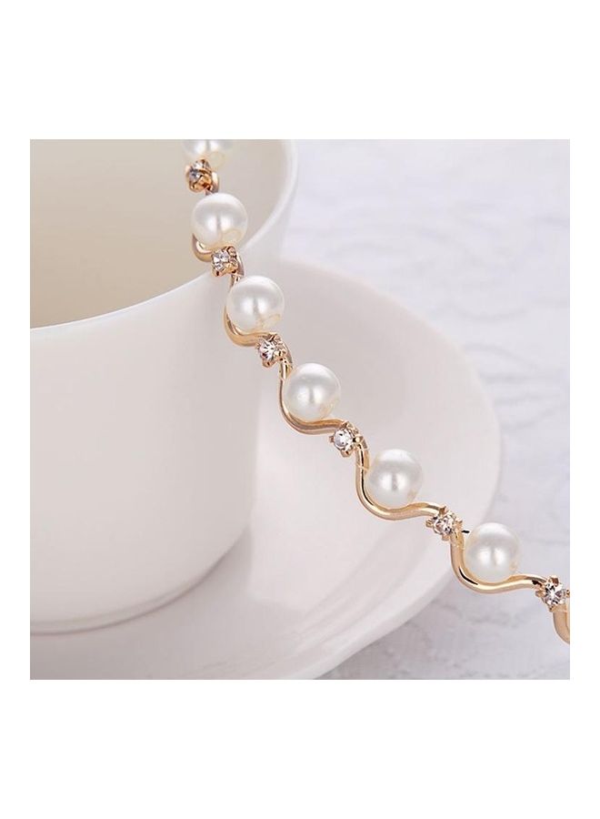 BGM Pearl Crystal Hair Band Black - Image 2