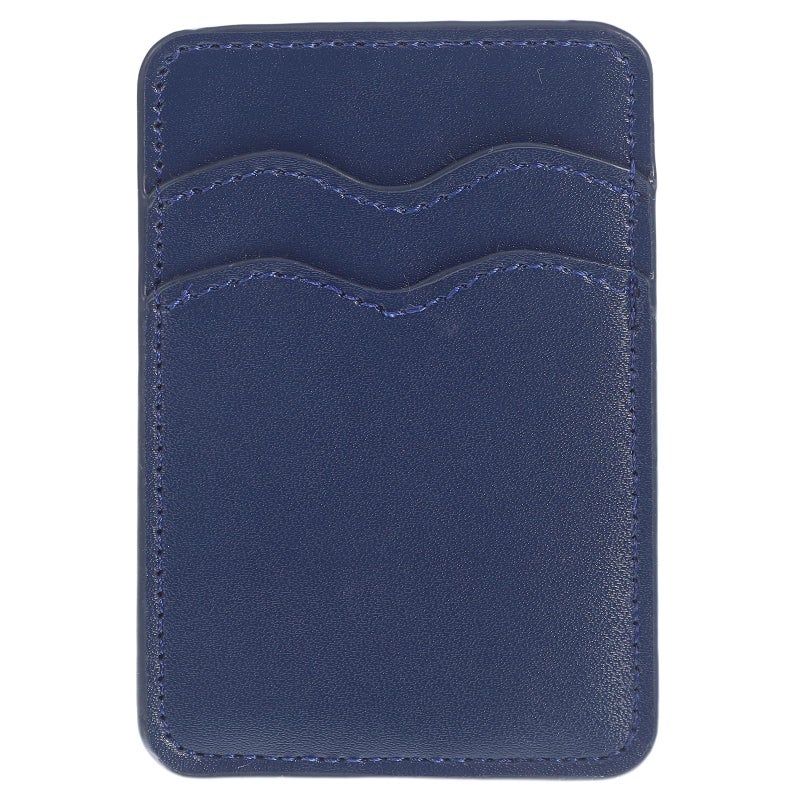 Dark Blue Pu Leather Adhesive Phone Wallet Card Holder with Double Slot for Women - Image 2