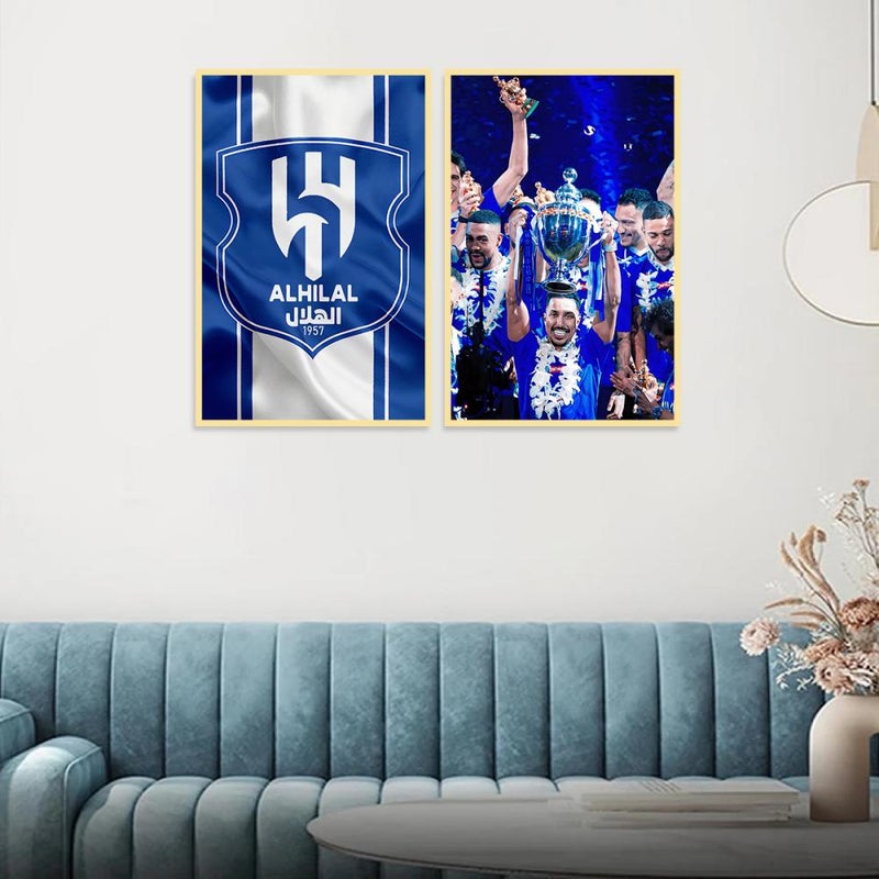 Marktna Double canvas painting with Al Hilal Club design - Image 1