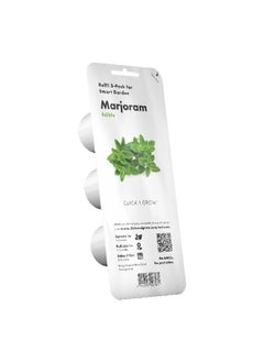 CLICK AND GROW 3Piece GMO and Pesticide With Free Edible Marjoram Plant Pods for Smart Garden Green 8.5 x 5.5 x 20.5 cm SGR41X3  - Image 1