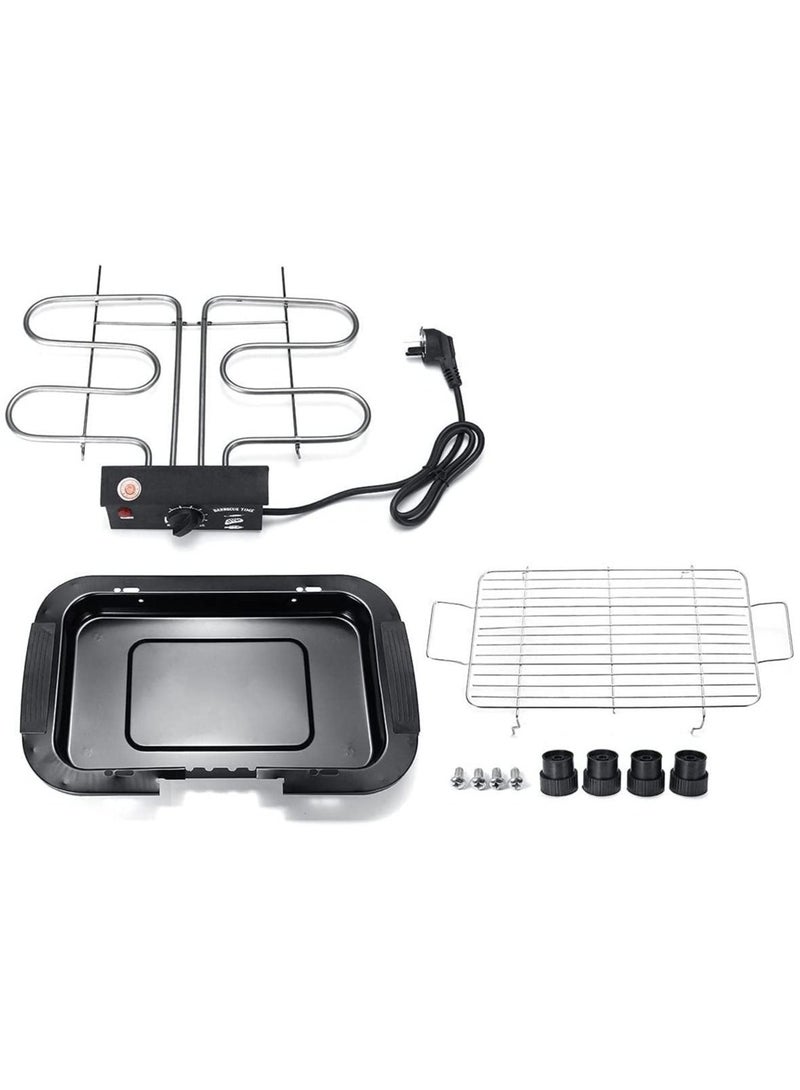 Portable Electric Smokeless Barbecue 2000W High Power Grill Indoor BBQ Grilling Table with 5 Adjustable Temperature fit Home Dinner Camping Travel Hiking - Image 4