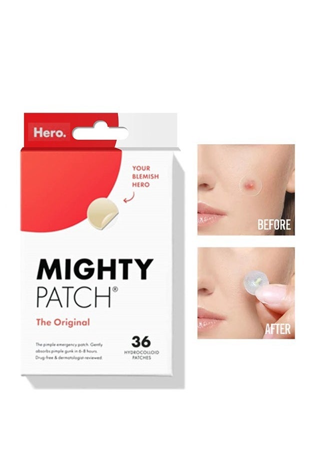 Mighty Patch Mighty Patch 36 Pieces Mighty Patch Hydrocolloid Acne Pimple Patch Spot Treatment Beige 5.5inch  - Image 1