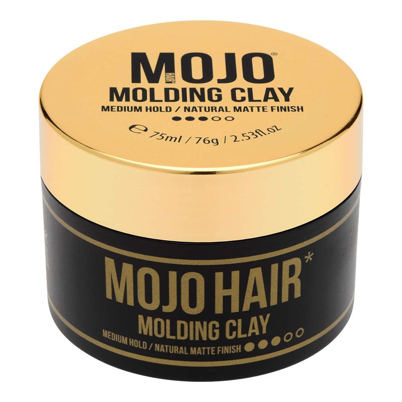 MOJO Hair Molding Clay for Men  75ml Medium Hold Natural Matte Finish - Image 3