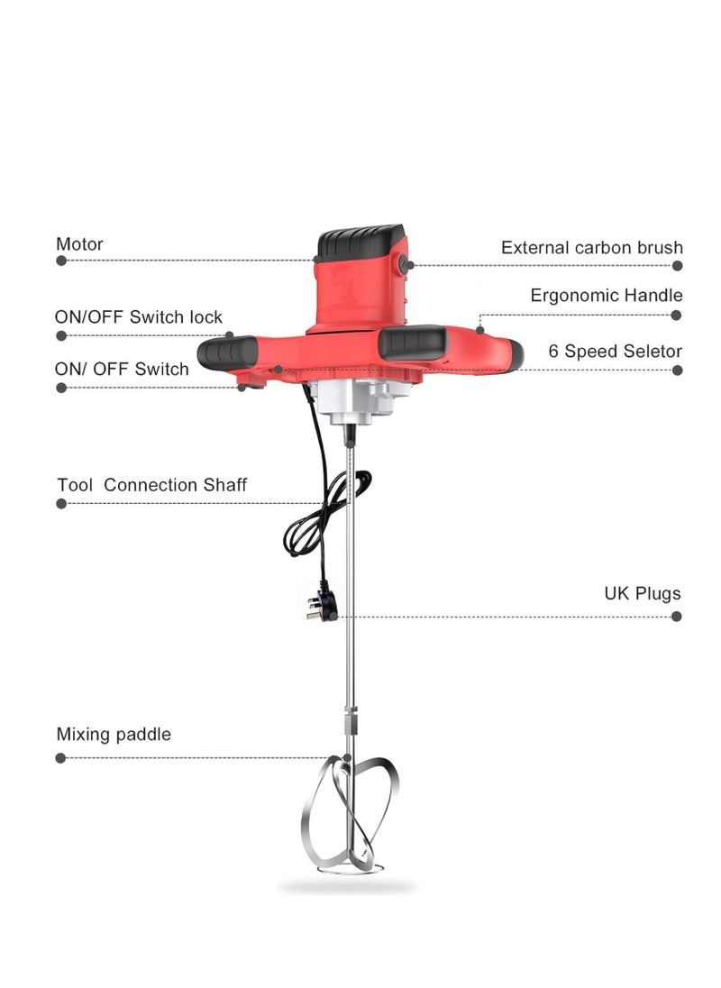 2100W Concrete Cement Mixer，ELIKLIV Portable Electric Paddle Mixer Adjustable 6 Speed Handheld Plaster Grout Paint Thinset Mortar Paddle Mixer Drill Mixer Stirring Tool - pzsku/Z2C38019479946102C6B7Z/45/_/1731315739/b76f8f96-ae11-46ca-a0d7-c14f4c1bec42