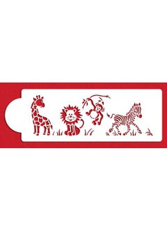 Designer Stencils Jungle Animals Cake Side by Designer Stencils  - Image 3