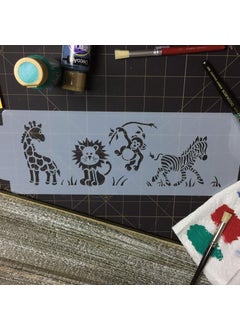 Designer Stencils Jungle Animals Cake Side by Designer Stencils  - Image 2