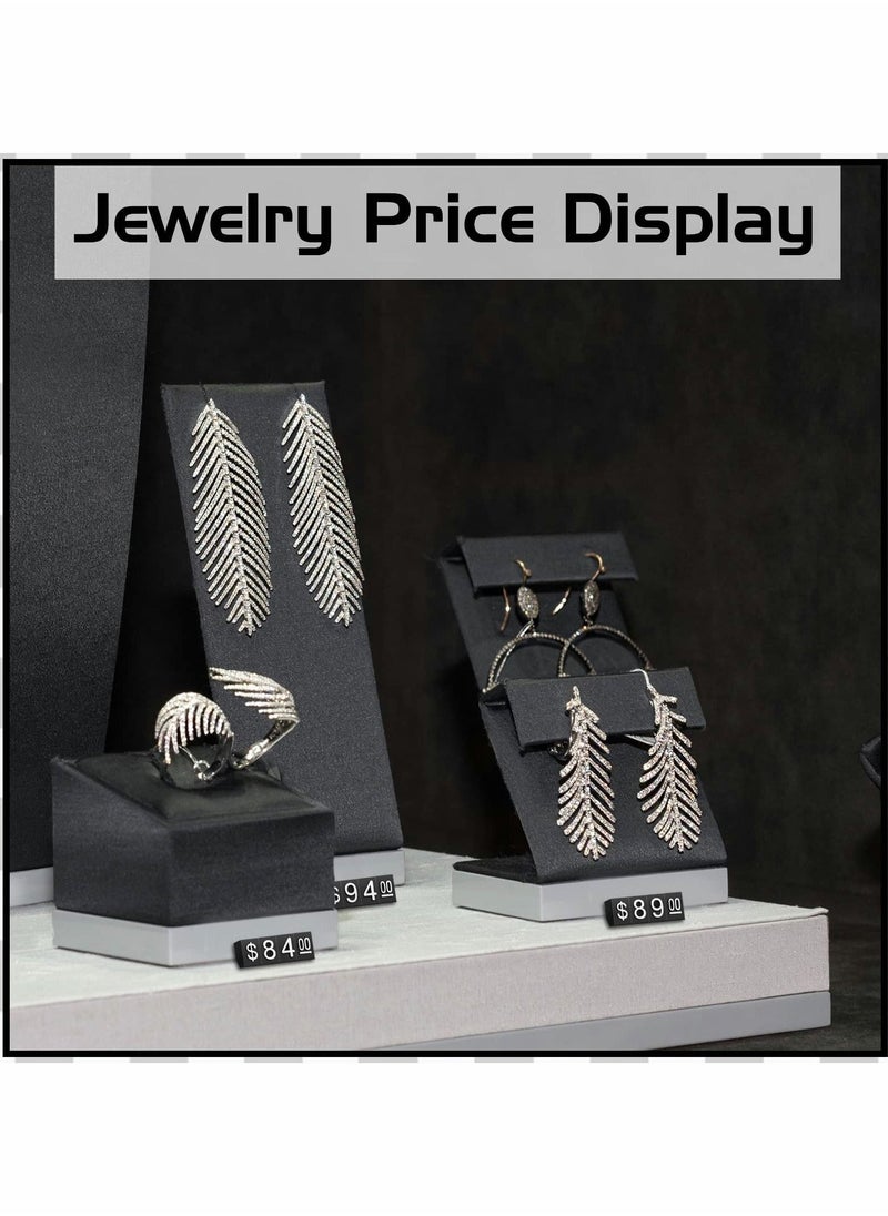 Generic Price Tags 50 Sets Price Display Cube Number Letter Adjustable Display Label Dollar Pricing Repeatable Stand Block Kit for Retail Shop Jewelry Price Display - Image 4