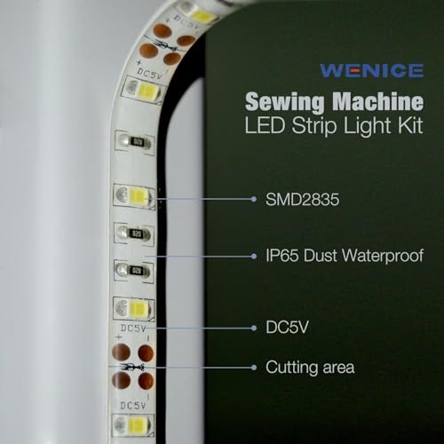 WENICE Sewing Machine Light LED for Decorative Purposes with Touch dimmer, Light Fits Sewing Machines 1 Set - Image 3