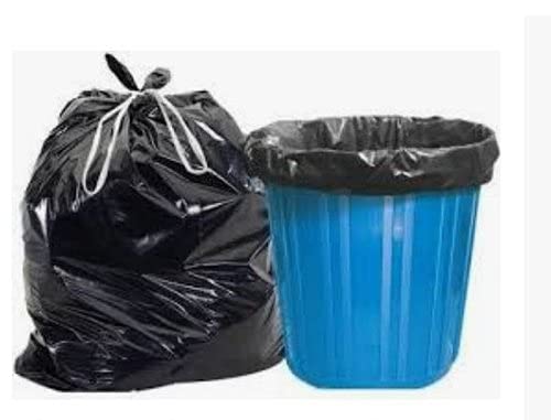 Homfine® Cleaning Series Garbage Bags | Dustbin Bag 19x21inch Biodegradable Environment Friendly for Home, Kitchen, Office Use (Size : Medium, 30 Bags in 1Roll) Black - Image 2