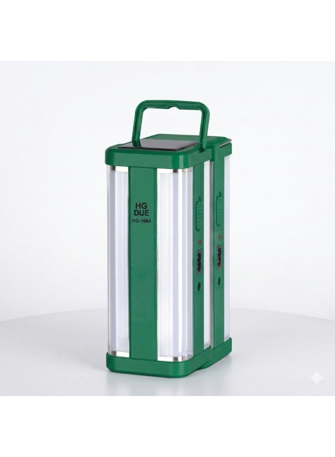 مصباح HG DUE HG-1664 LED محمول قابل للشحن بسطوع قوي للطوارئ والتخييم - Image 2