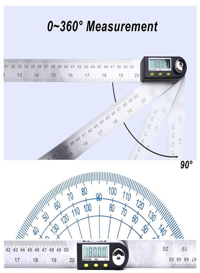 Yangoutool Digital Angle Ruler, Stainless Steel Digital Protractor (20inches/ 500mm) - Image 5