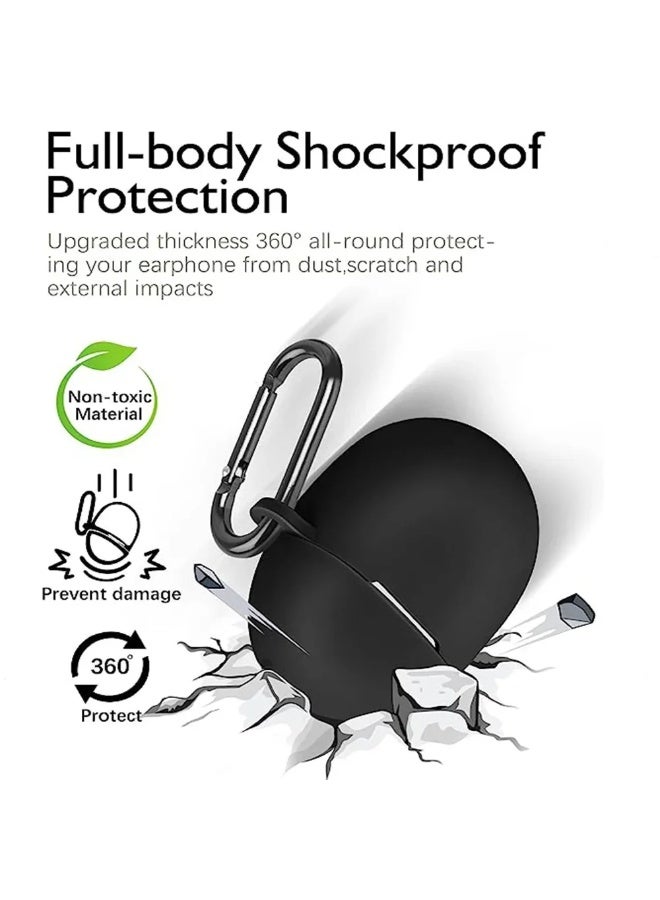 caijin Silicone Protective Case, Earphone Protective Case, Fashion Design, Suitable for Google Pixel Buds Pro Silicone Protective Case (with Eight-shaped Hook Keychain), Green - Image 2
