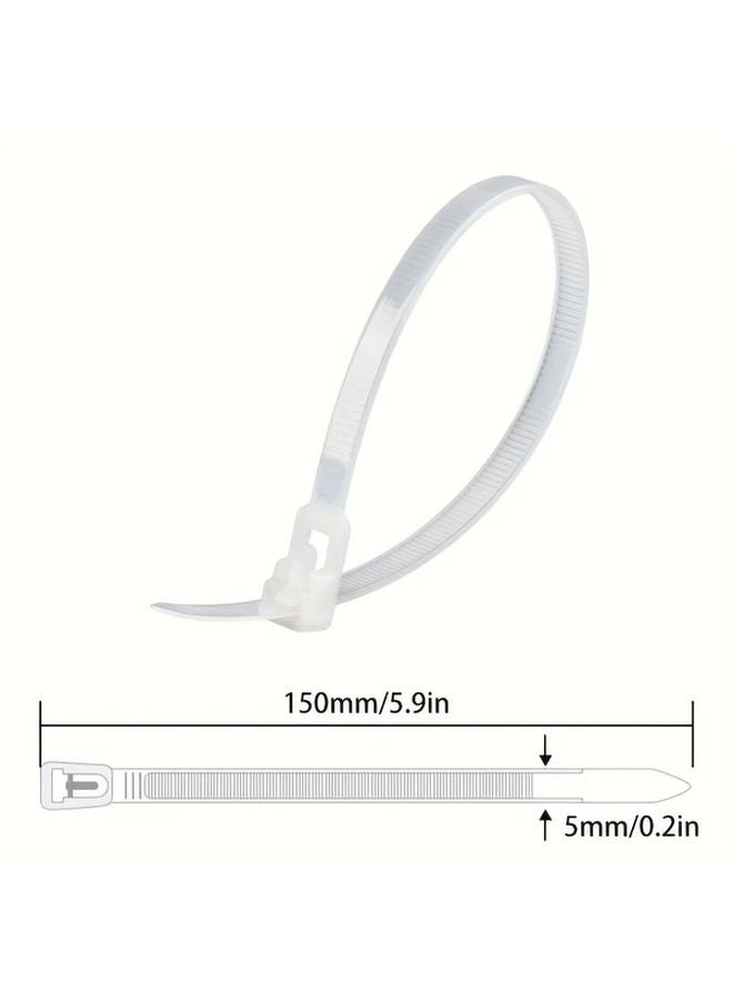 100pcs Reusable Nylon Cable Ties Assorted Colors With Adjustable Sliders For Secure Cable Management - Image 4