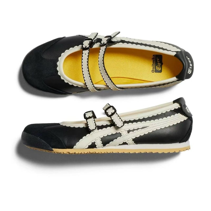 Onitsuka Tiger Mary Jane Shoes For Women Shallow Mouth Velcro Ballet Casual Sports Shoes - Image 4